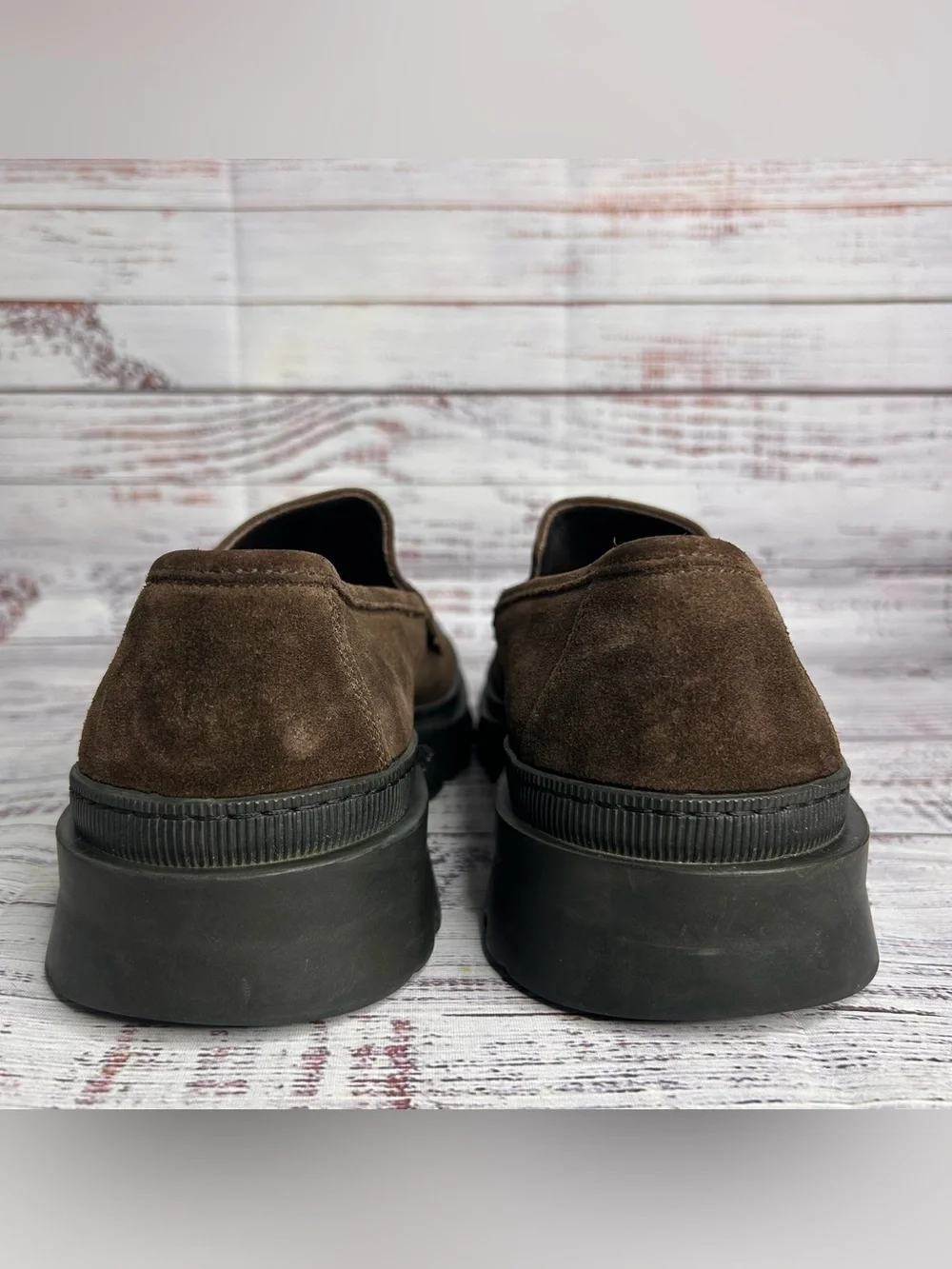 To Boot New York Adam Derrick Brown Suede Lug Sole Loafers Men’s 9.5 PLEASE READ